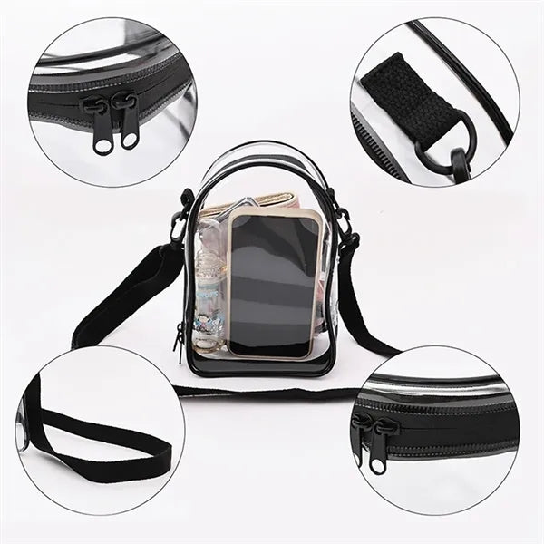 Stadium Approved Clear PVC Crossbody Shoulder Bag Pouch
