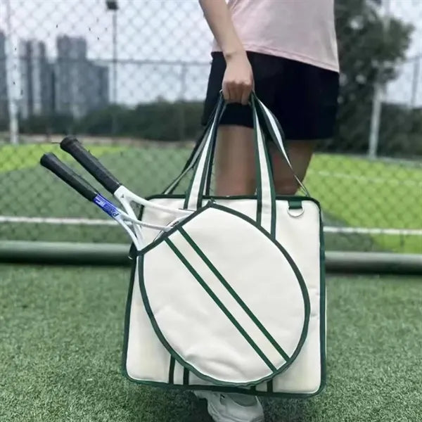 Two Racket Tennis Tote Bag with Large Compartment