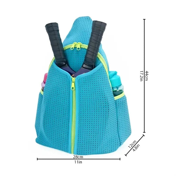 Blue Pickleball Paddle Bag with Large Capacity Design