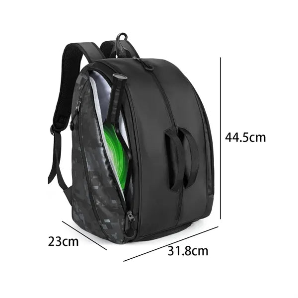 Pickleball Paddle Bag W/ Large Capacity & Dual Compartments