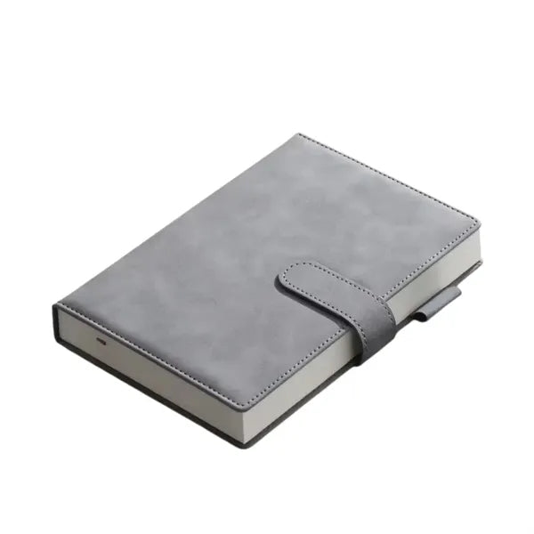 A5 Lined Leather Notebook With Magnetic Clasp