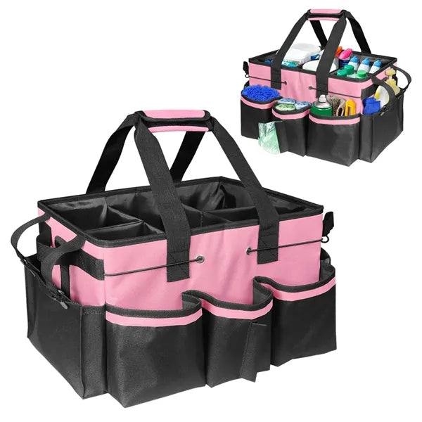 Cleaning Supplies Organizer Caddy with Multiple Pockets Home