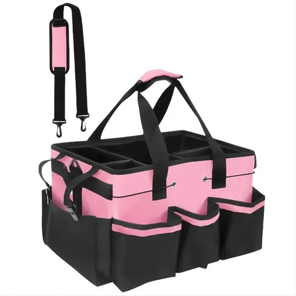 Cleaning Supplies Organizer Caddy with Multiple Pockets Home
