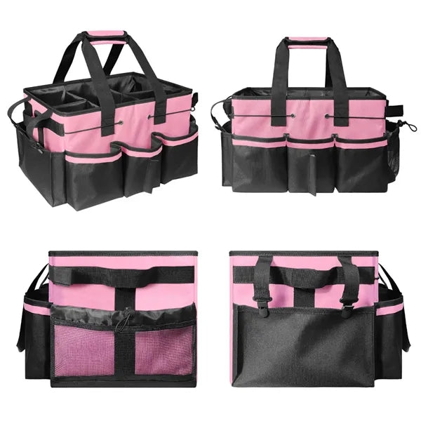 Cleaning Supplies Organizer Caddy with Multiple Pockets Home