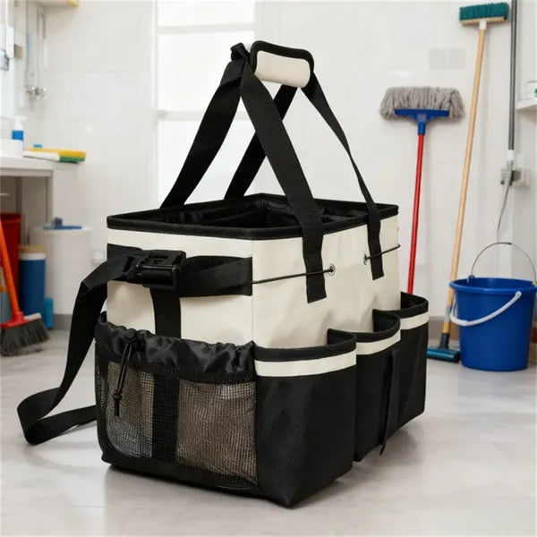 Cleaning Supplies Organizer Caddy with Multiple Pockets Home
