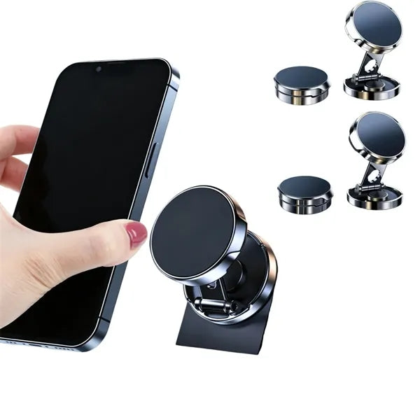 360-Degree Magnetic Car Phone Holder, Foldable Mount