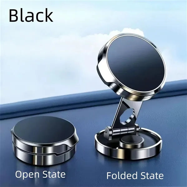 360-Degree Magnetic Car Phone Holder, Foldable Mount