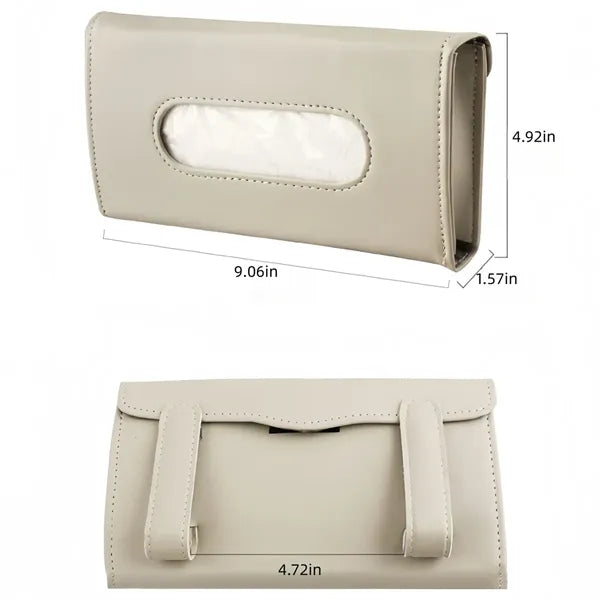 Car Sun Visor Tissue Holder, PU Leather Napkin Box