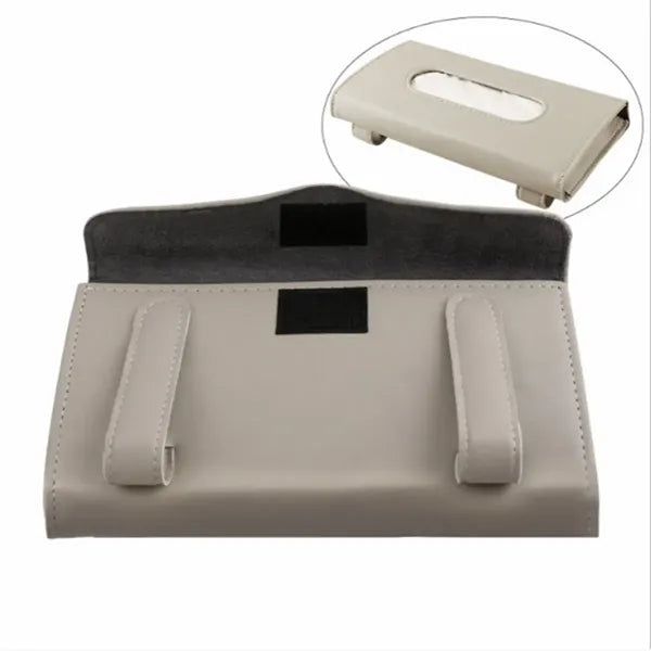 Car Sun Visor Tissue Holder, PU Leather Napkin Box