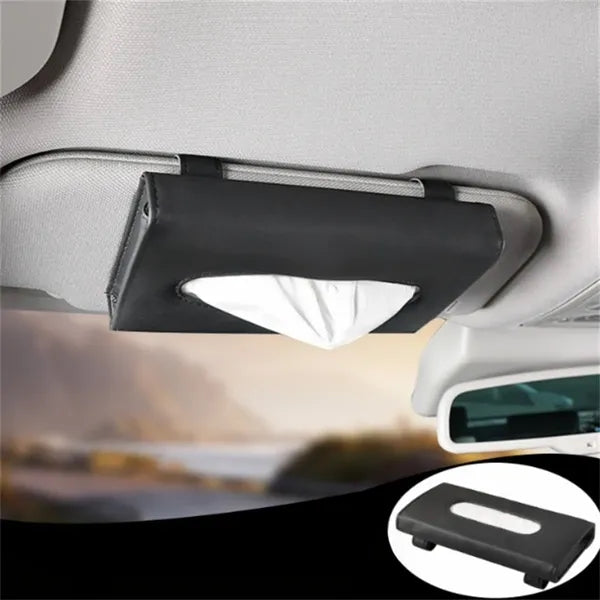 Car Sun Visor Tissue Holder, PU Leather Napkin Box