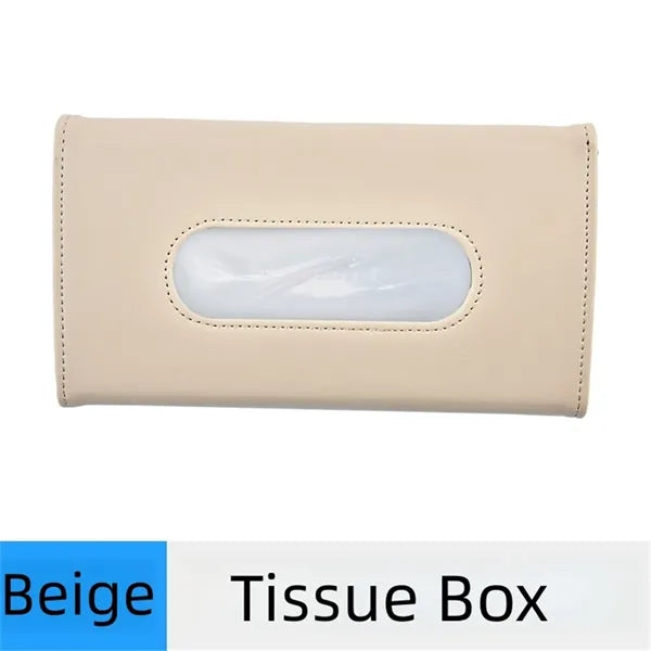 Car Sun Visor Tissue Holder, PU Leather Napkin Box