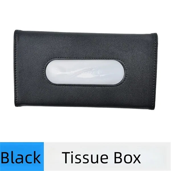 Car Sun Visor Tissue Holder, PU Leather Napkin Box