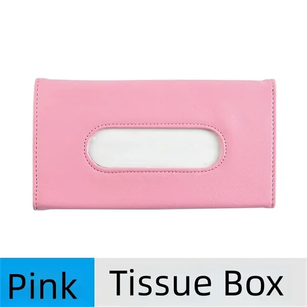 Car Sun Visor Tissue Holder, PU Leather Napkin Box