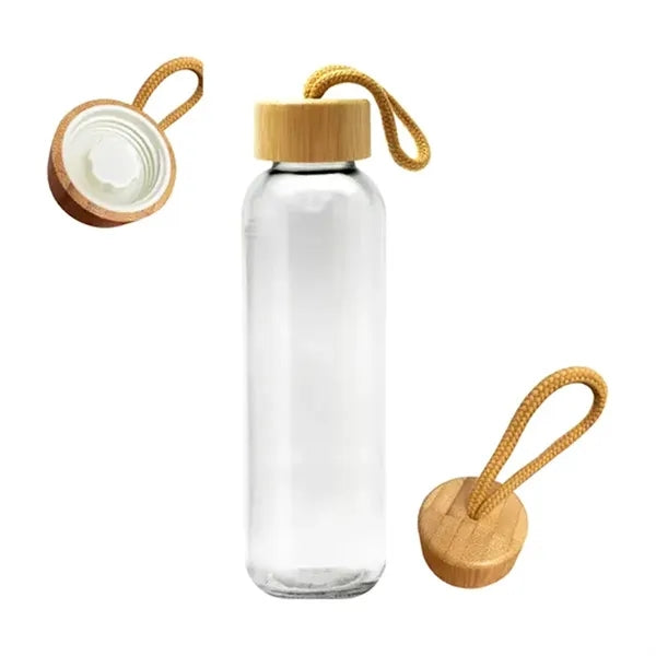 19 oz. RPET Recycled Water Bottle with Bamboo Lid