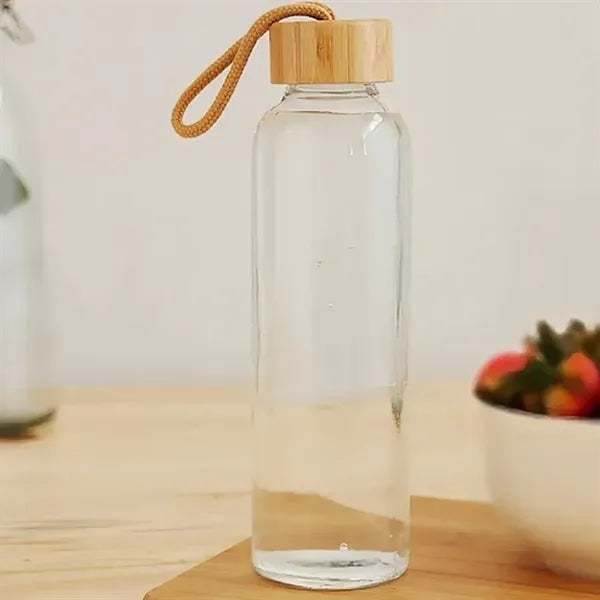 19 oz. RPET Recycled Water Bottle with Bamboo Lid