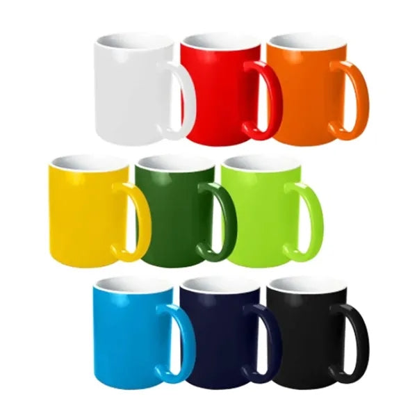 11 oz. Colorful Ceramic Mug with Custom Logo Printing