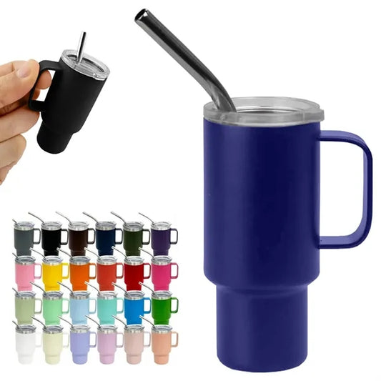 2 oz. Mini Stainless Steel Mug Cup with Straw