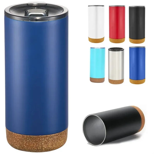 15 oz. Stainless Steel Tumbler with Cork Base & Lid