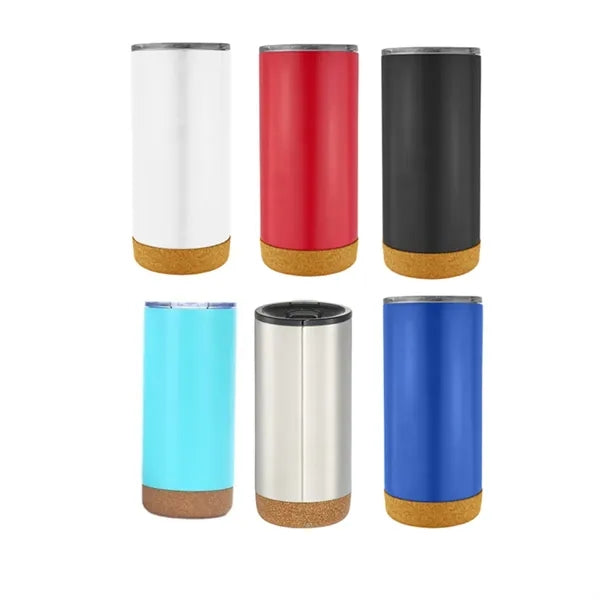 15 oz. Stainless Steel Tumbler with Cork Base & Lid