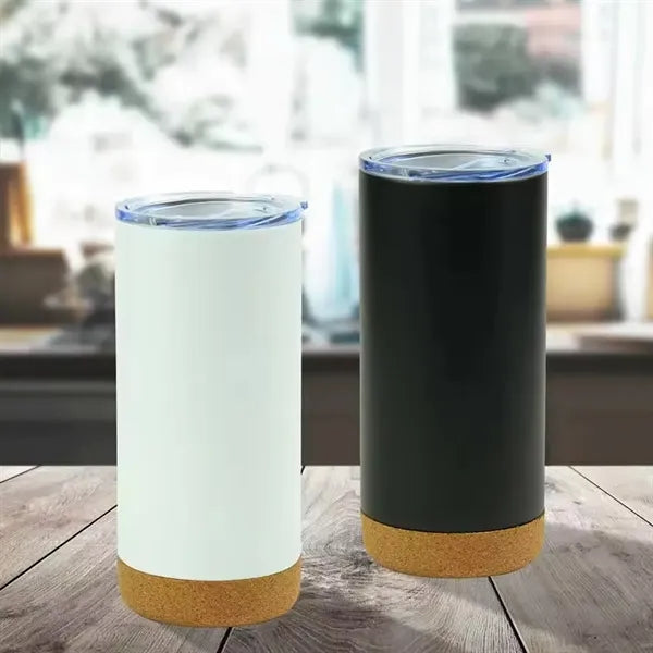 15 oz. Stainless Steel Tumbler with Cork Base & Lid