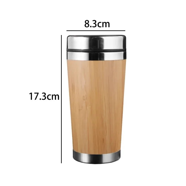 12 oz. Bamboo Stainless Steel Travel Tumbler