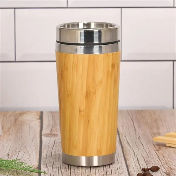 12 oz. Bamboo Stainless Steel Travel Tumbler