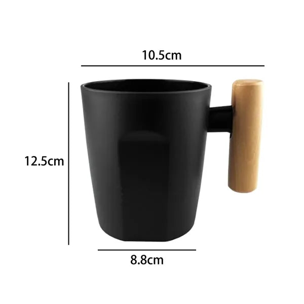 15 oz. Wheat Straw Mug with Wooden Handle