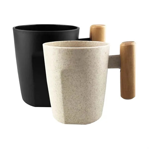 15 oz. Wheat Straw Mug with Wooden Handle