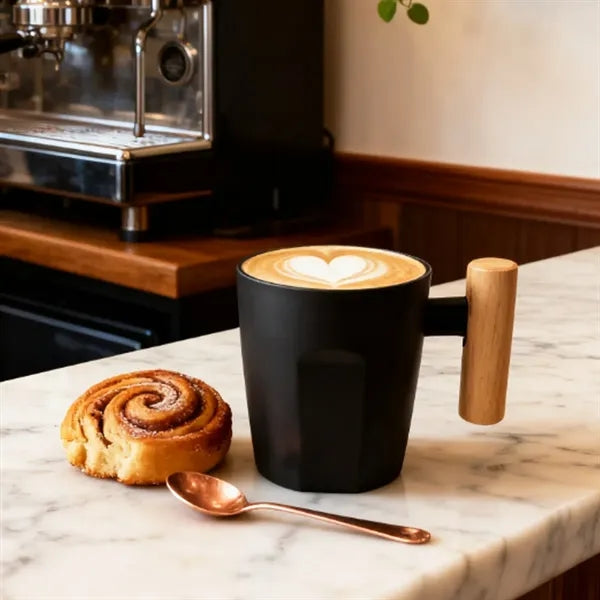 15 oz. Wheat Straw Mug with Wooden Handle