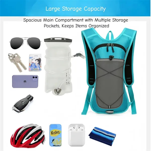 Lightweight Hydration Backpack W/ Water Bladder Compartment