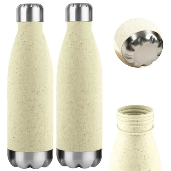 23 oz. Wheat Straw & Stainless Steel Insulated Bottle