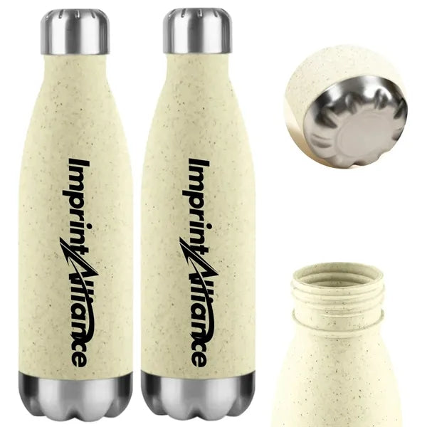 23 oz. Wheat Straw & Stainless Steel Insulated Bottle