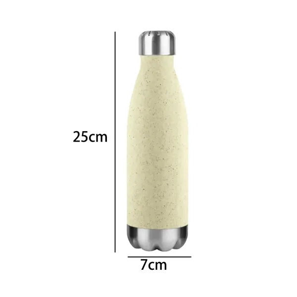 23 oz. Wheat Straw & Stainless Steel Insulated Bottle