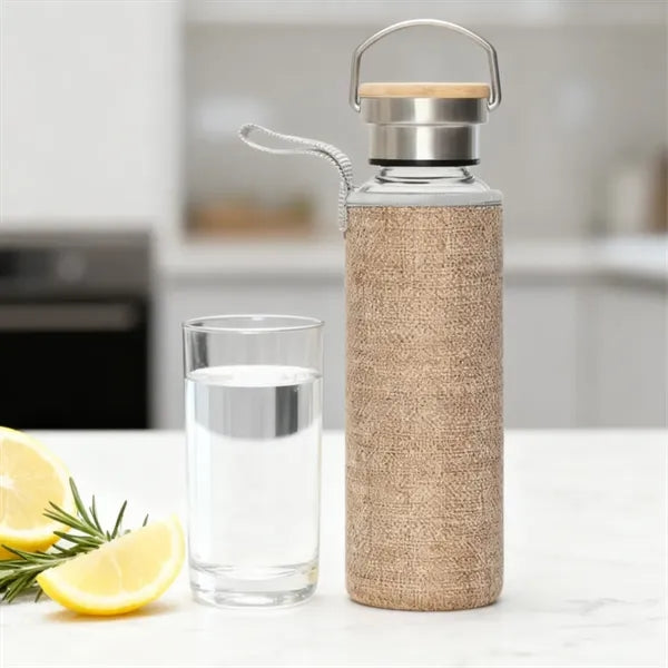19 oz. Stainless Steel Bottle with Linen Sleeve