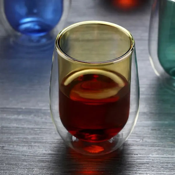 14 oz. Double Wall Glass Cup for Hot and Cold Drinks