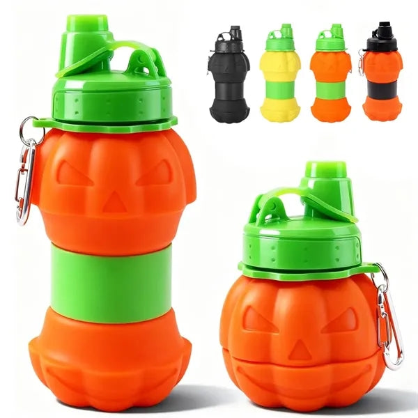 18.6 oz. Halloween Pumpkin Water Bottle with Handle