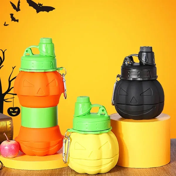 18.6 oz. Halloween Pumpkin Water Bottle with Handle