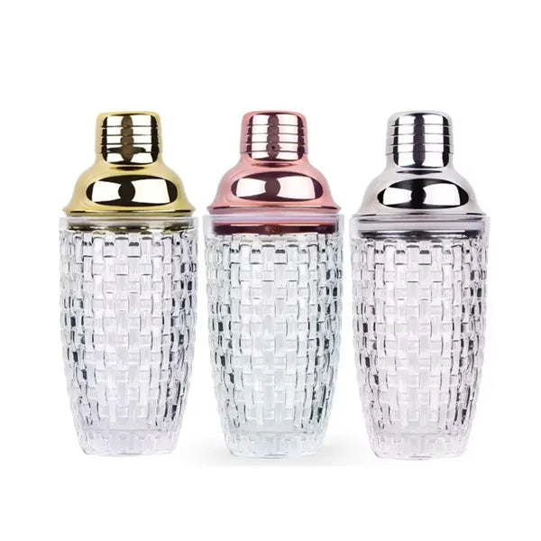 13 oz. Glass Cocktail Shaker with Stainless Steel Lid