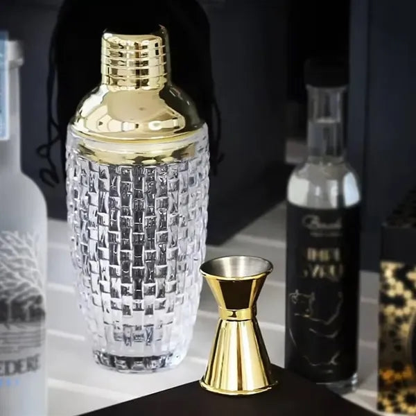 13 oz. Glass Cocktail Shaker with Stainless Steel Lid