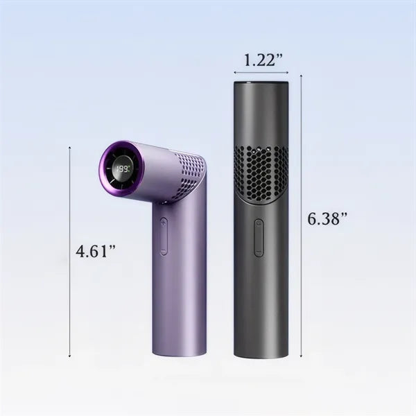 Portable Handheld Lipstick Fan W/Digital Display