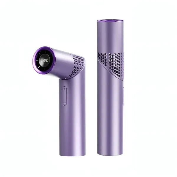 Portable Handheld Lipstick Fan W/Digital Display