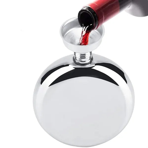 6 oz. Colorful Round Stainless Steel Flask with Logo
