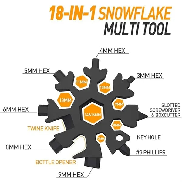 18-in-1 Snowflake Multitool Father's Day Gifts for Men Dad