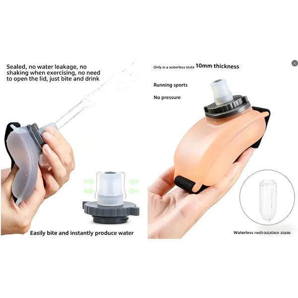 7 OzSilicone Wrist Water Bottle Hands Free Sports Hydration