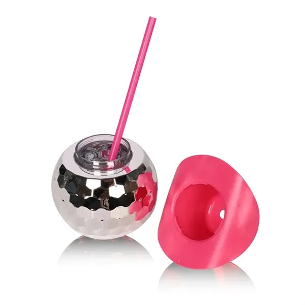 Cowboy Hat Disco Ball Tumbler With Straw