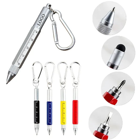 Multi Tool Pen With Carabiner Keychain