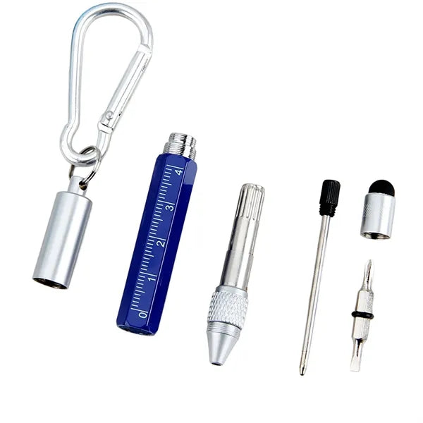 Multi Tool Pen With Carabiner Keychain