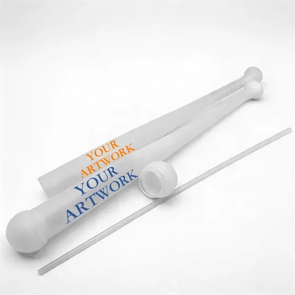 22oz PP Baseball Bat Shaped Straw Cup With Lid