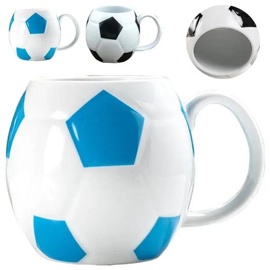 13.5 oz. Soccer Ball Ceramic Mug for Sports Promotions
