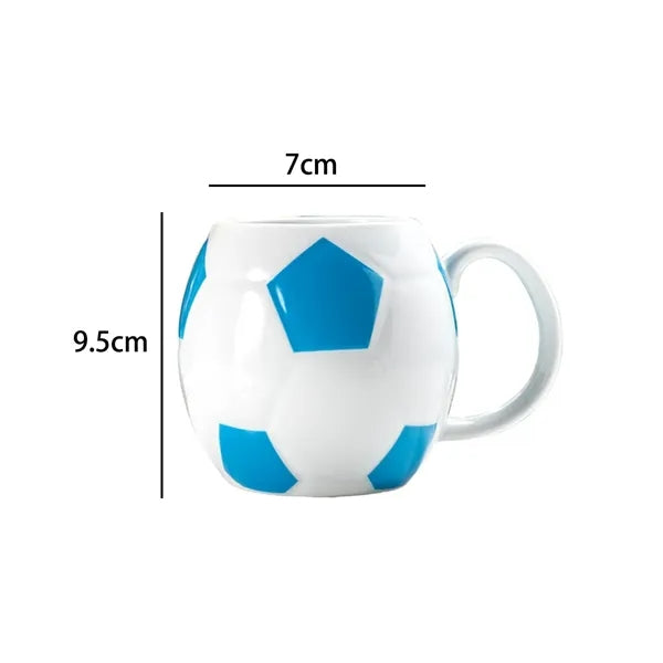 13.5 oz. Soccer Ball Ceramic Mug for Sports Promotions